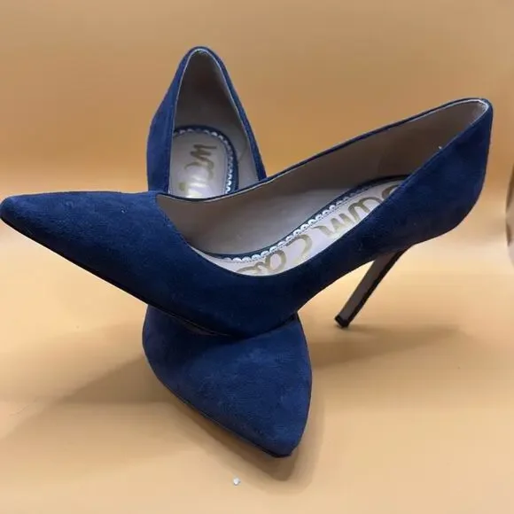 Sam Edelman Shoes Sam Edelman Blue Suede Pumps Size 65 Poshmark